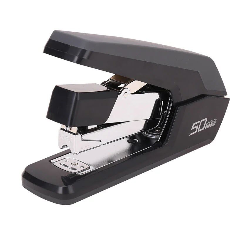 Deli 50 Sheets Capacity Effortless Desktop Heavy Duty Black Stapler ...