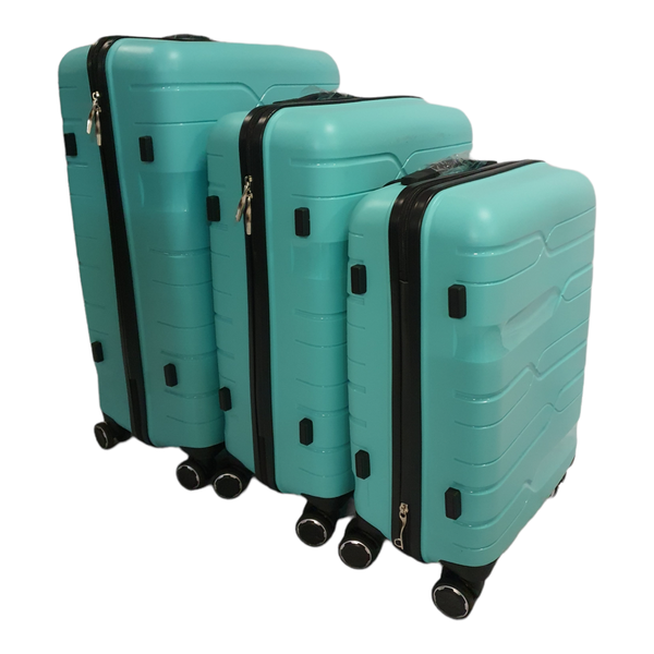 Acesa Hard Shell Elite Suitcase Set 3 Piece - Turquoise
