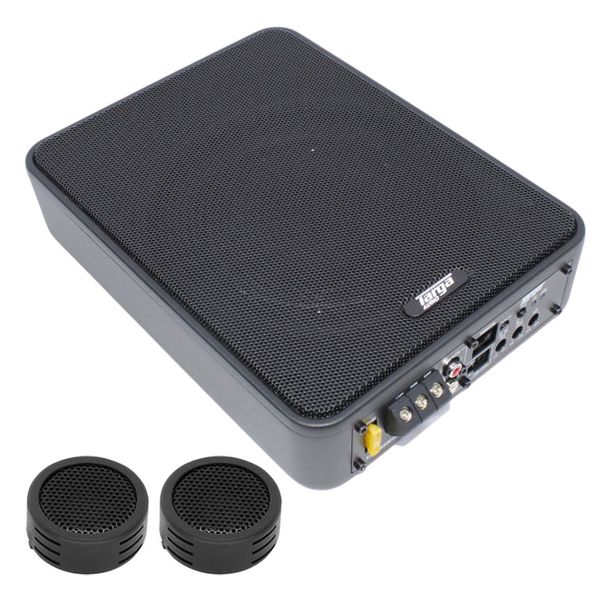 Targa TAW-8500SL 8" Ultra Slim 8500w Active Subwoofer &amp; Evo Tweeters