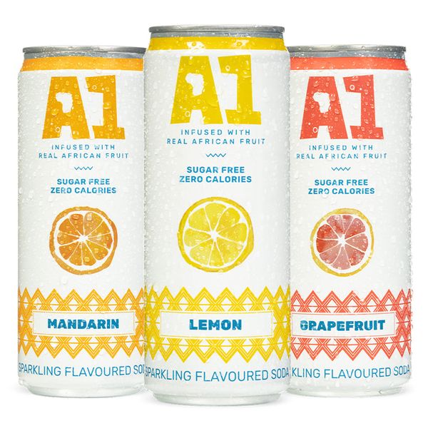 A1 Fruit Water - Sparkling Mixed Case All 3 flavours - 24 x 300ml slim cans
