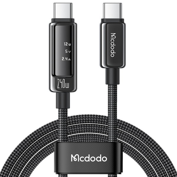 Mcdodo 240W USB-C Fast Charging Cable OLED Screen for Real-Time Data USB C