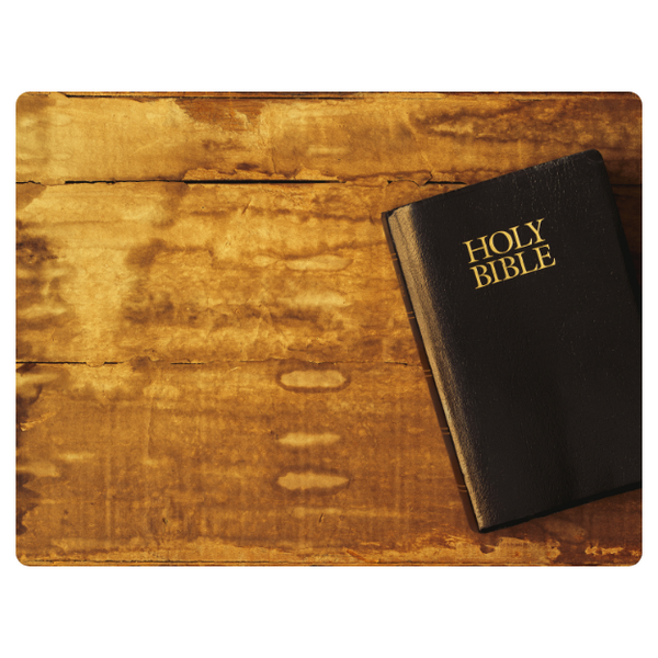 Holy Bible On Wood Printed Mouse Pad