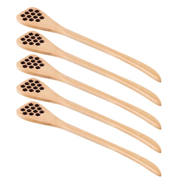 Wooden Stirring Spoon H-Oney Spoon Honeycomb D
