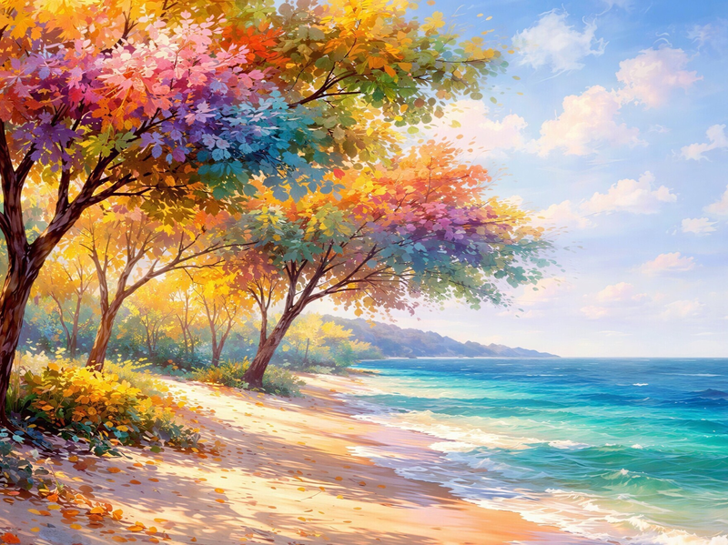 Modern Canvas Wall Art Home Decor - Colourful Oceanline