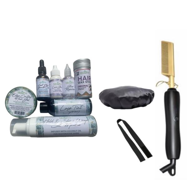 6 Piece Mmafha set,Elastic Band, Hot Comb,Bonnet