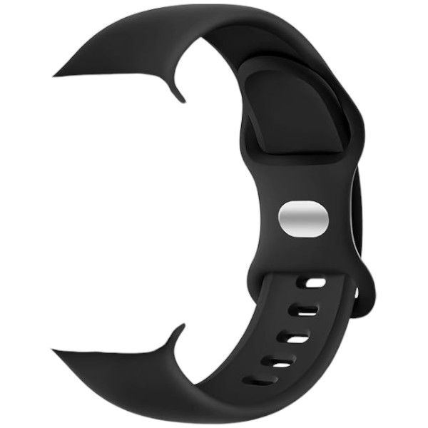 Silicone Watch Strap With Adjustable Design Suitable Apple - Black