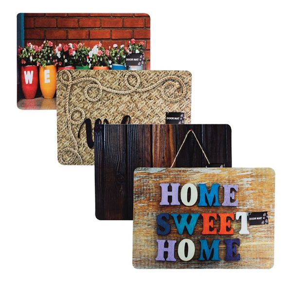 Doormat Non Woven Rubber Printed 40cm x 60cm (4 Pack)
