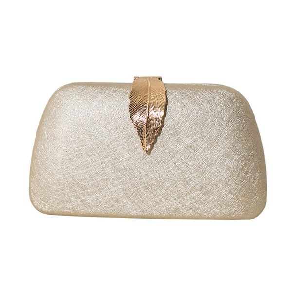 ZELTRYN New Clutch With Metallic Leaf Clasp High End Feel