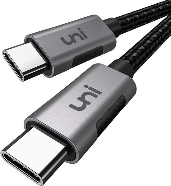 uni USB C to USB C Cable, 100W (5A / 20V) Fast Charge Cable - Nylon Braided