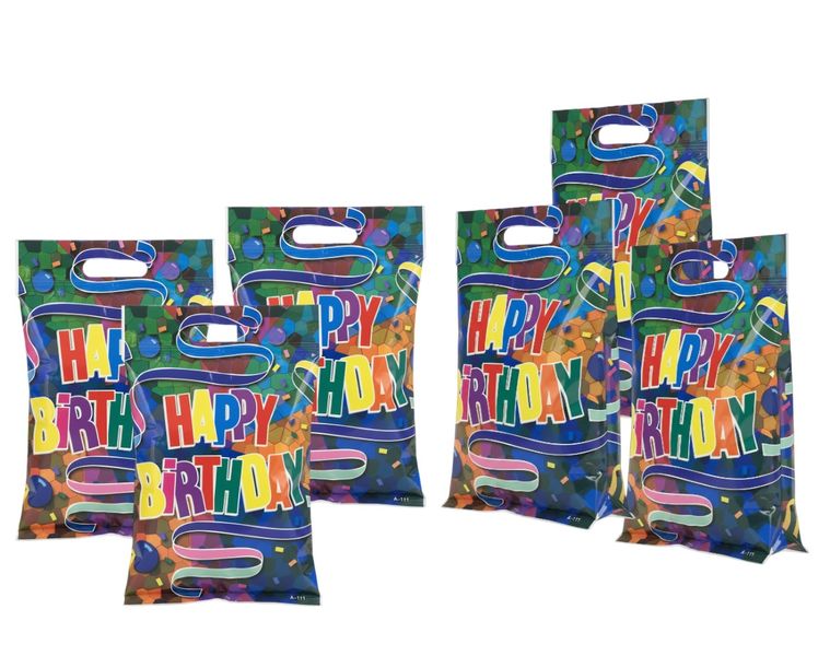 Plastic Happy Birthday Loot Gift Favour Bags Pack of 30