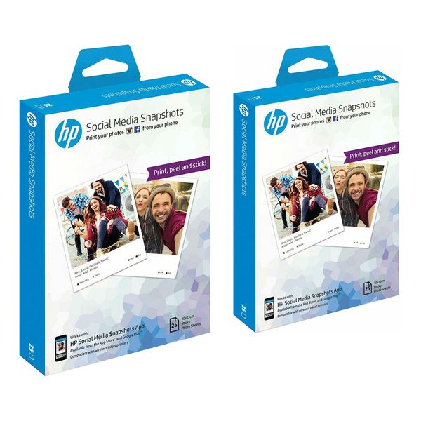 HP Social Media Snapshots - 10x13cm (25 Sheets) Combo 2 Pack