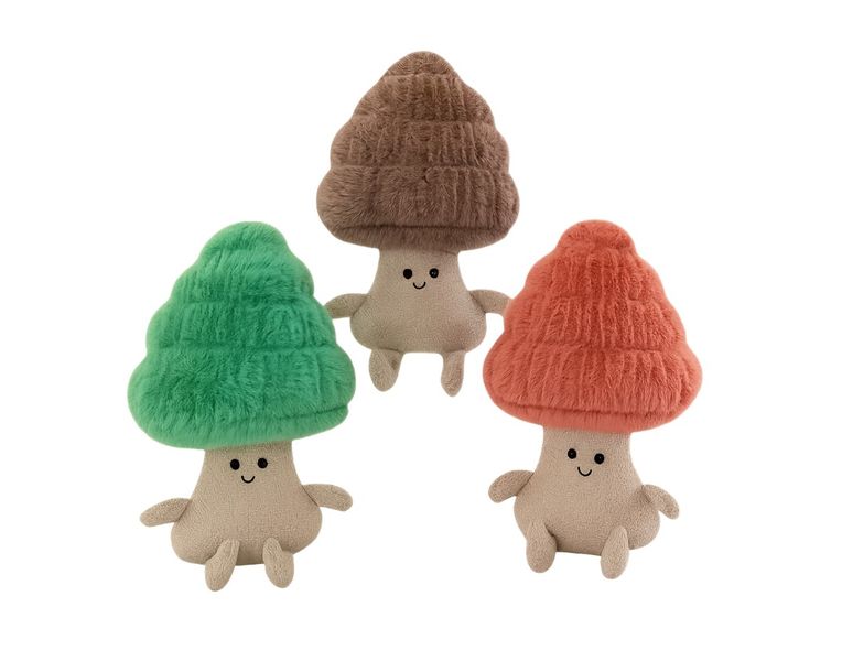 Set of three Adorable Mushroom Plush Toys