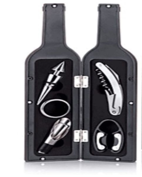 Decorative Wine Bottle-Shaped Wine Opener Gift Set