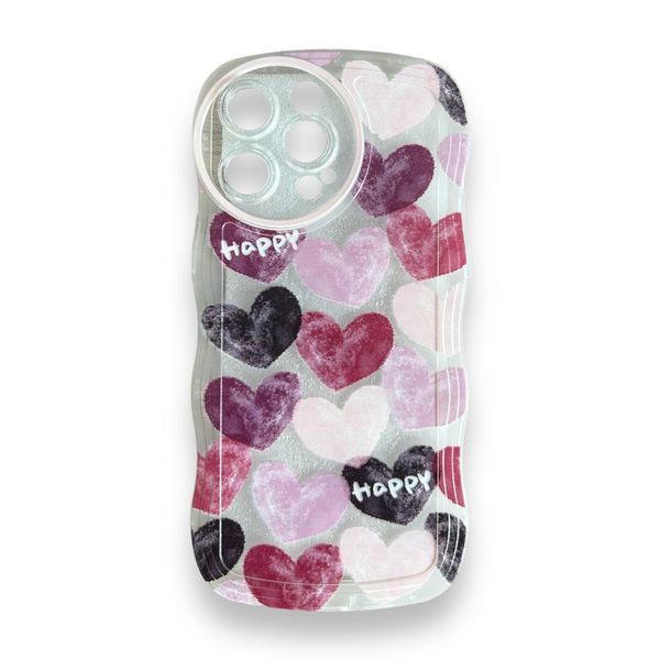 AMA Pink Hearts Silicon Protective Case For iPhone 13 Pro Max