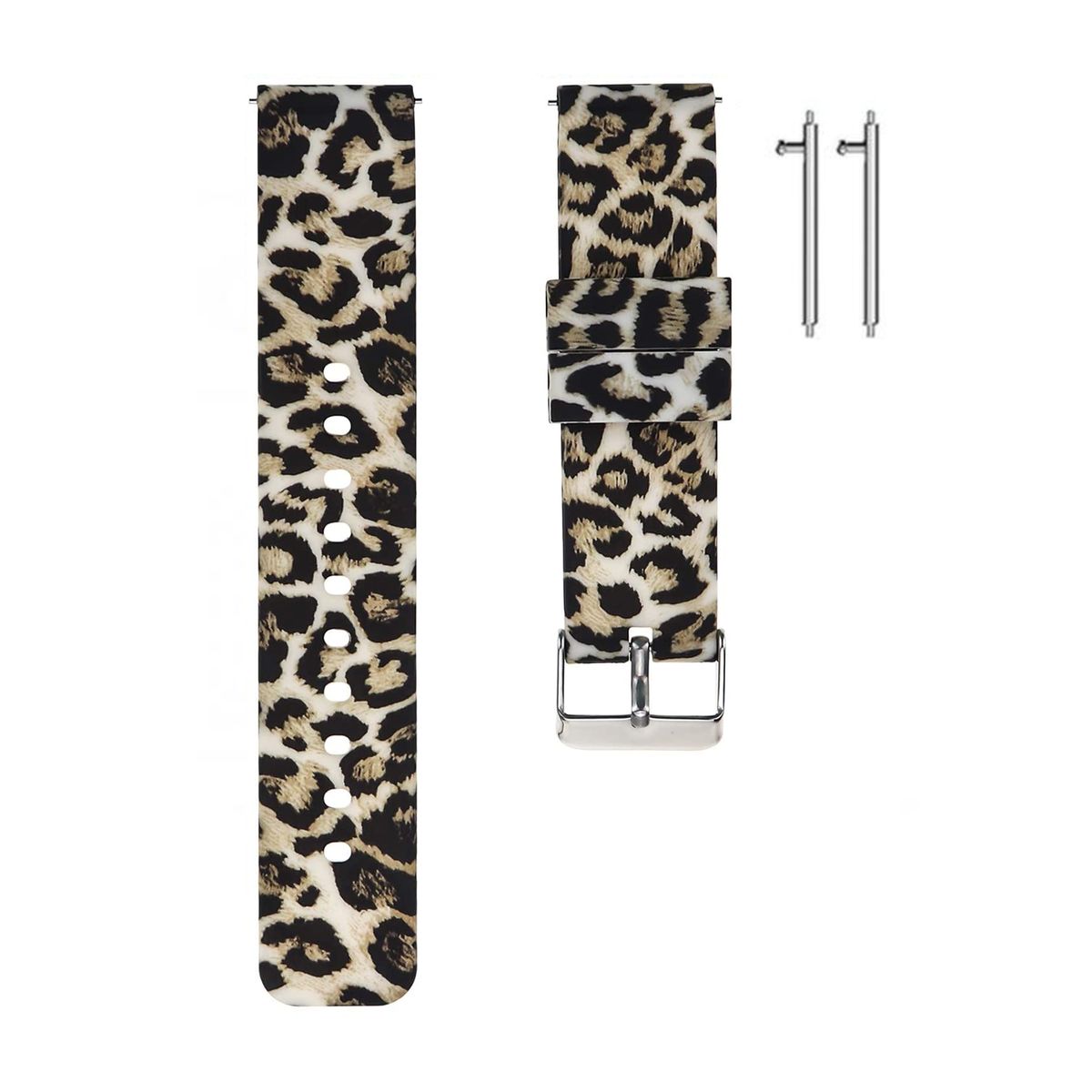 Killer Deals 20mm Universal Watch Replacement Silicone Strap Leopard