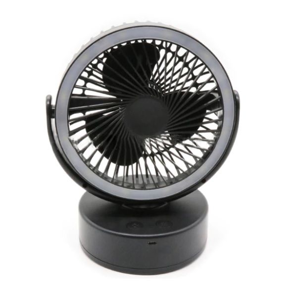 Camping Fan with Hanging Hook Lantern -Rechargeable