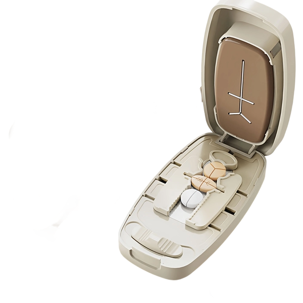 Rectangular Pill Cutter - Multi-Size, Portable for Travel &amp; Daily Use