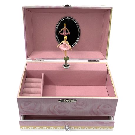 Pink Ballerina Musical Jewel box with Drawer Image