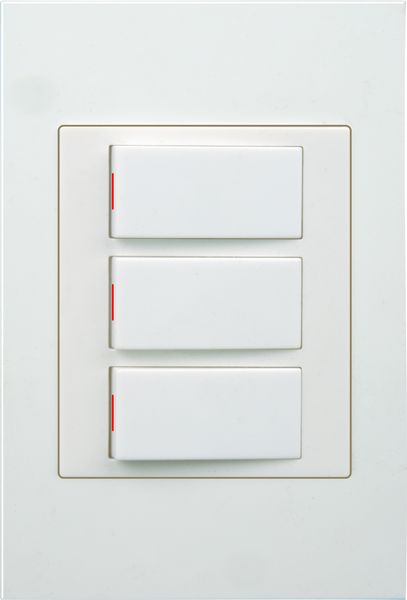 DENA, 3 Lever 1 Way 4x2 Light Switch