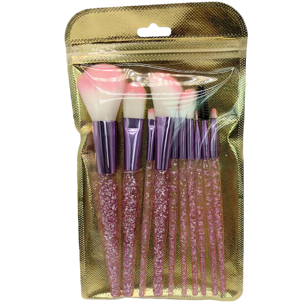 Transparent Crystal Sand-like Texture and Onion-Pink Beauty Tools