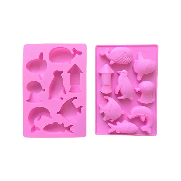 8 Sea Creature Silicone Cake Molds Cartoon Childhood Memories