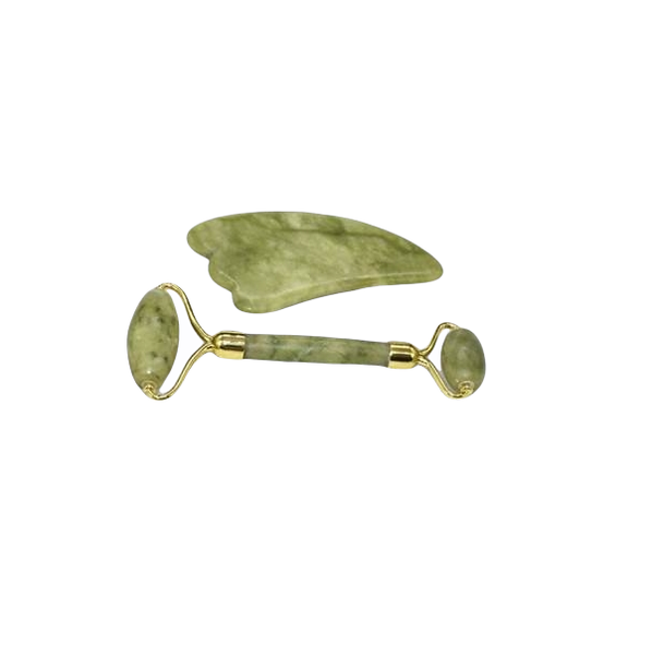 Green Jade Roller and 3 Ridge Gua Sha Set