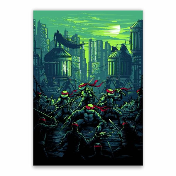 Teenage Mutant Ninja Turtles In Battle Poster - A1