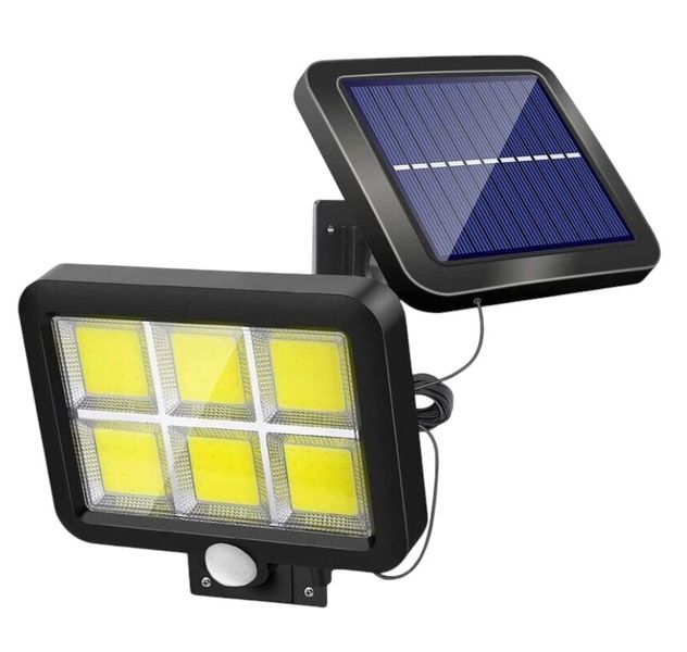 Solar Powered Motion Sensor LED Light - Black