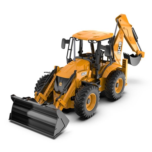 R/C 1/20 2.4GHz JCB 4CX Backhoe Loader (41cm long) w/Batt &amp; Charger -Yellow