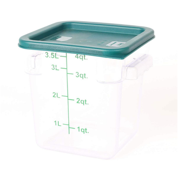 Cater Care Storage Food Container - Clear Square 180x 180x 180mm 4QT