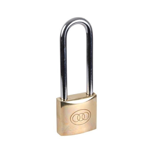 Tri - Circle 38mm Brass Long Shackle Padlock