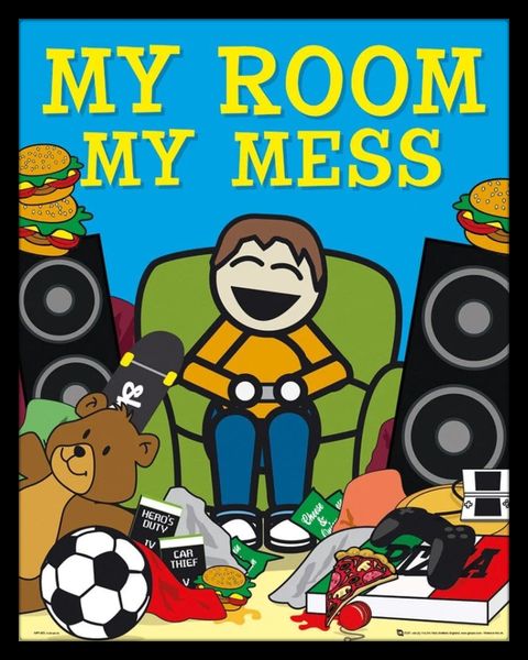 My Room My Mess Poster - Framed Mini Poster (40 x 50cm)