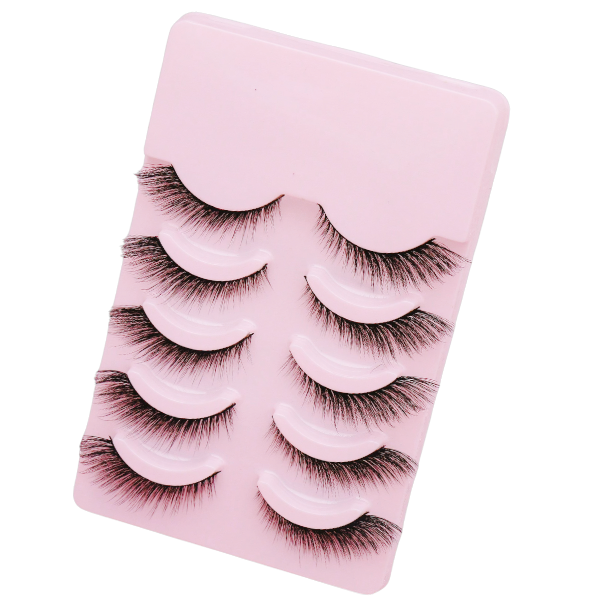 5 Pairs Reusable Luxury 3D Mink Eyelash Sets - Black