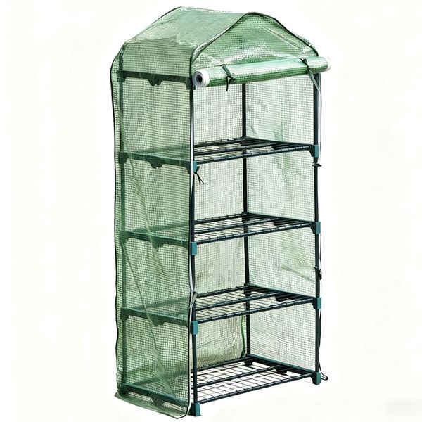 Four-Layer Greenhouse Garden 26×17×59 inchesTarpaulin Tent Grow House