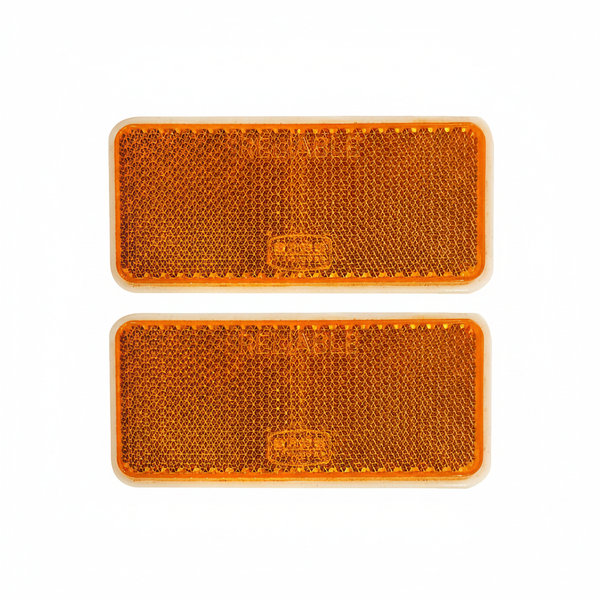 Mobi Amber Oblong Reflectors 90x40mm - 2 Piece Set for Safety