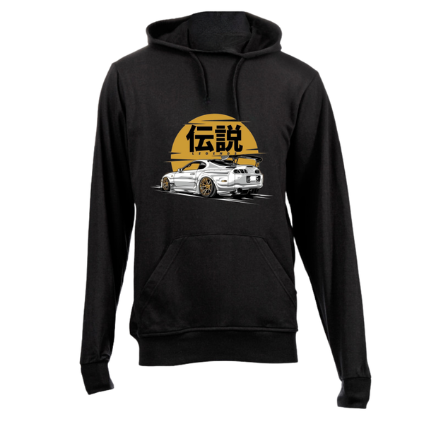 Black Brushed Cotton Hoodie - Toyota Supra 1