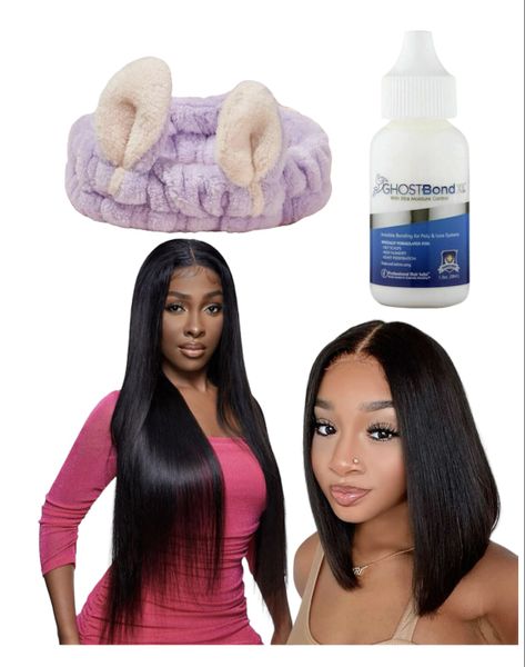 24 inches Brazilian Wig &amp; 10 inches Brazilian Wig &amp; Ghost Glue &amp; Headband