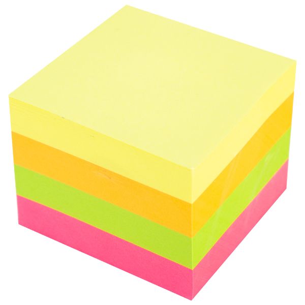 Deli Sticky Notes 51mmx51mm 1600 Sheets Asst. Neon Colors bulk