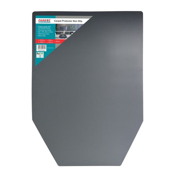 Parrot Products Carpet Protector Non-Slip - 90cm x 120cm - Grey