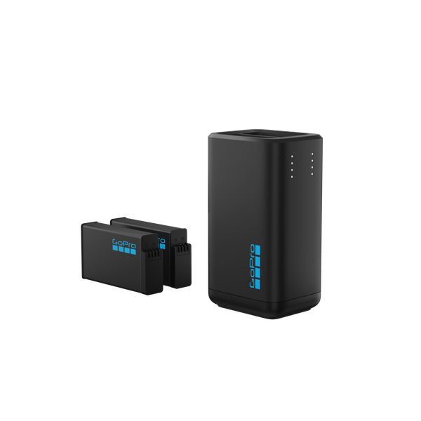 Dual Battery Charger + Batteries Compatible with GoPro MAX2