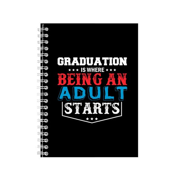 Being An Adult Starts Notebook Student Gift Idea A4 Notepad 141