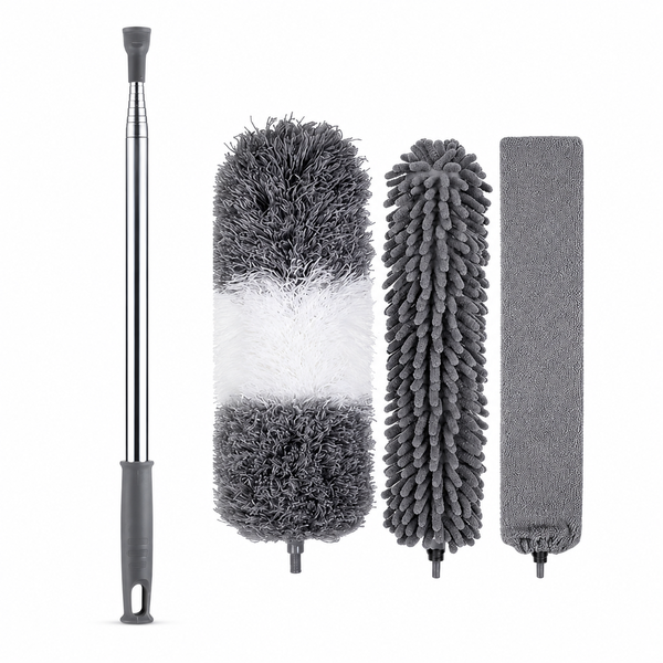 3-in-1 Telescopic Microfibre Cleaning Brush Set (Up to 2.4m)