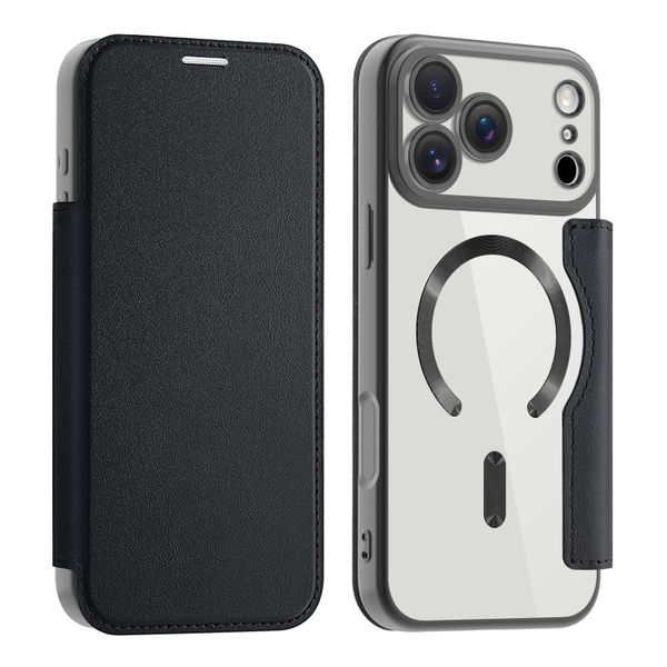 Magnetic Magsafe Leather Flip Cover Compatible With Samsung Galaxy S24 Plus