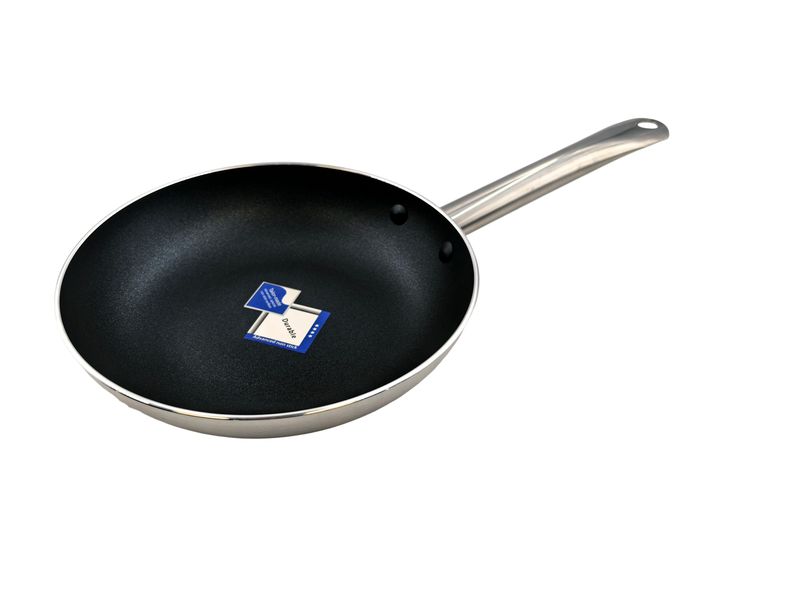 22CM Stainless Steel Non-Stick Frying Pan with Long Handle AY129-002