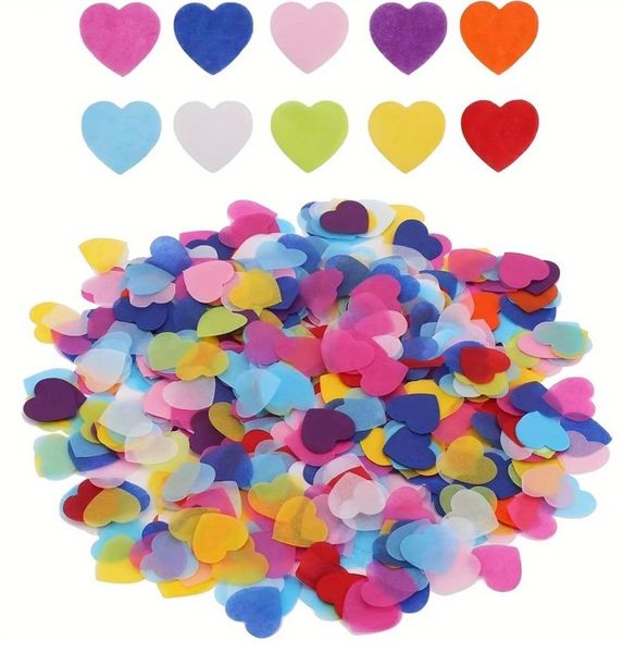 Colorful Hearts Paper Party Confetti 30 Grams