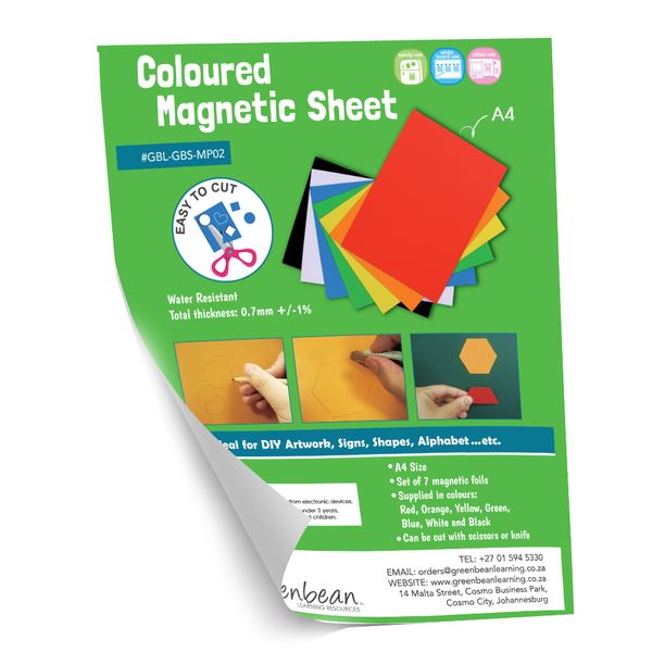 Greenbean Magnetic Glossy A4 Paper: 7 Sheets in 7 Colours