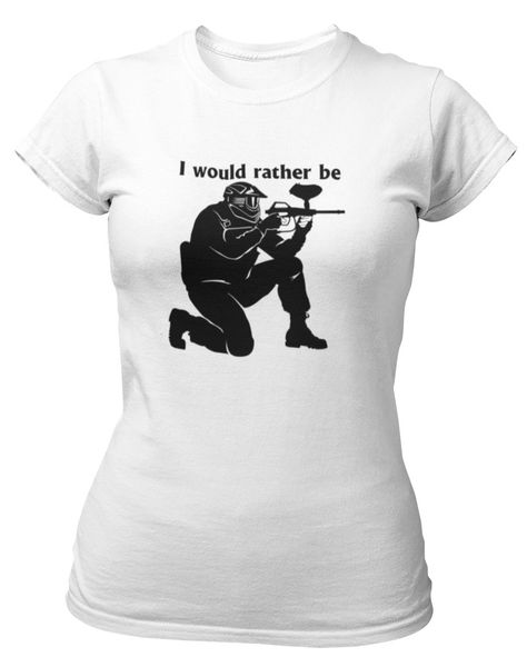 PepperSt Ladies White T-Shirt - I Would Rather Be…Mountaineering