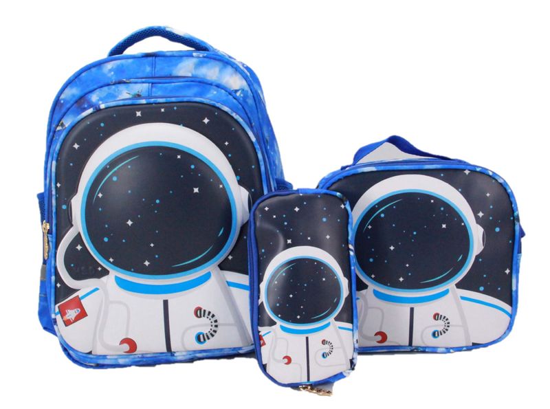 3D Astronaut School Bags - Set of 3