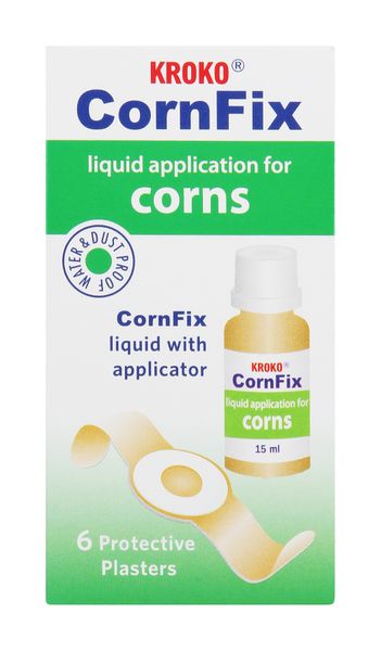 Corn Remover - Kroko CornFix 15ml (includes 6 corn plasters)