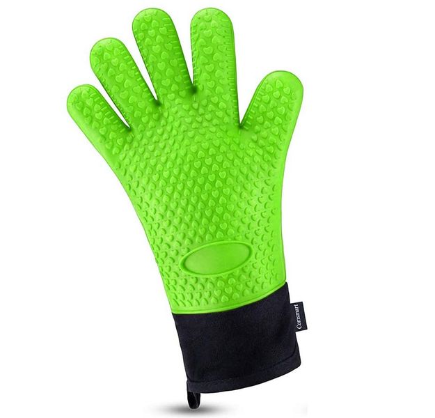Oven Mitt 34x16cm Silicone Assorted Colours Rvt19 - Kitchen Essentials